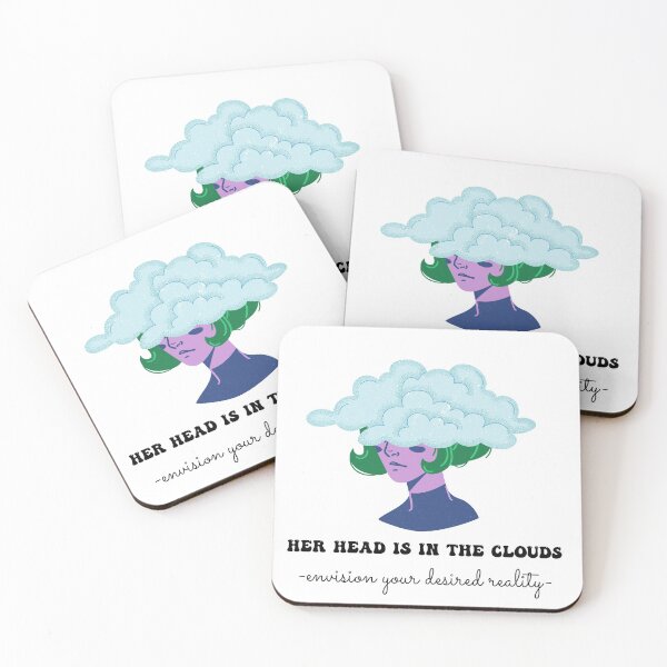 Item preview, Head In The Clouds Manifestation Quote designed and sold by Natasha Rolfe.