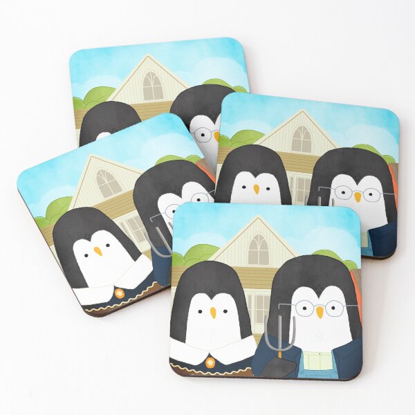 Item preview, American Goth Penguins  designed and sold by thepenguinsfamily.