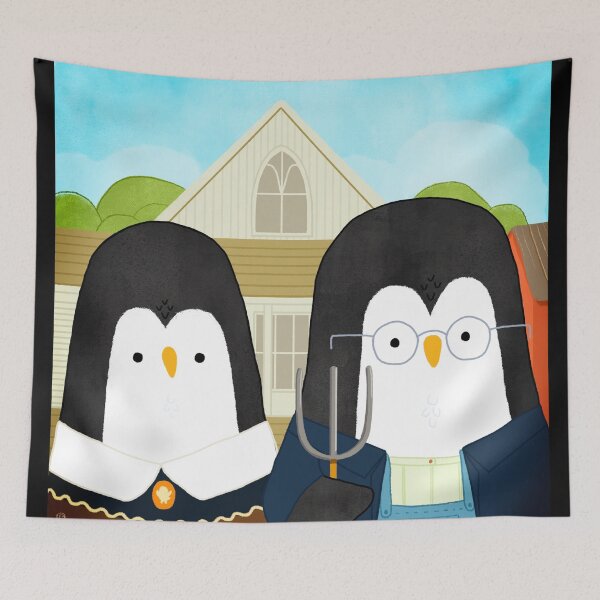 Item preview, American Goth Penguins  designed and sold by thepenguinsfamily.