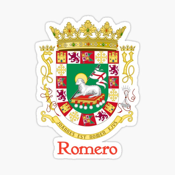 Pegatina «Romero Escudo de Puerto Rico» de carpediem6655 | Redbubble