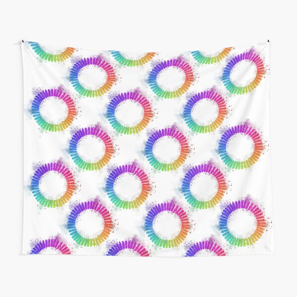 Unbreakable rainbow white background Tapestry