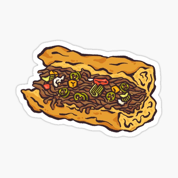 Choose Your Size Food Concession Sticker Chicago Style Italian Beef DECAL 