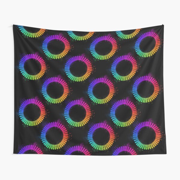 Copy of Unbreakable rainbow dark background Tapestry