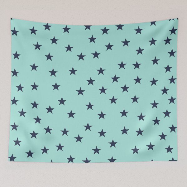 Artikelvorschau, 65012-41, Mint & Marineblau, Zufällige Sterne, entworfen und verkauft von TanyDi.