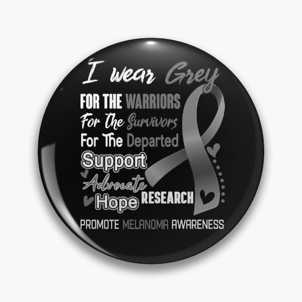 Item preview, I Wear Grey For The Warriors Promote Melanoma Awareness designed and sold by hvoid41.