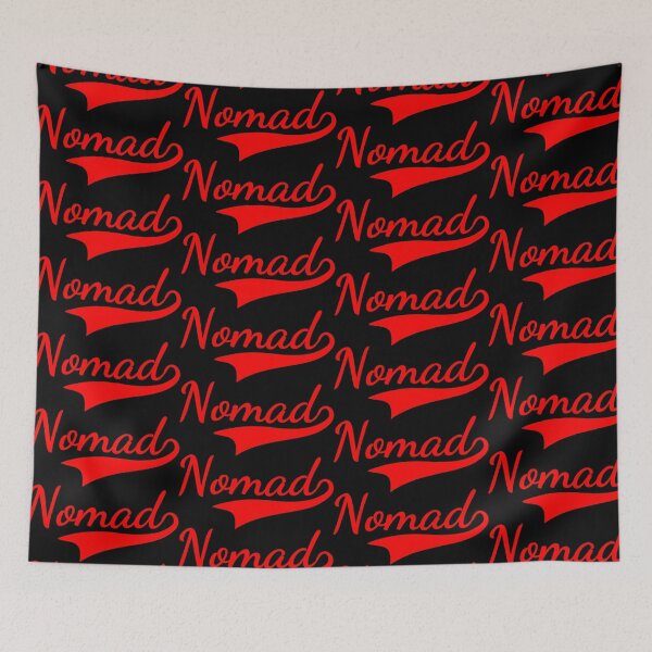 Item preview, Classic Retro Nomad Red swish tail design - Dark mode edition designed and sold by Deegital18.