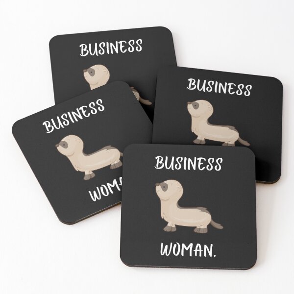 Item preview, Cute ferret joke.  “Business woman.”  (A group of ferrets is called a “business”.) designed and sold by Cosmic-Ferret.