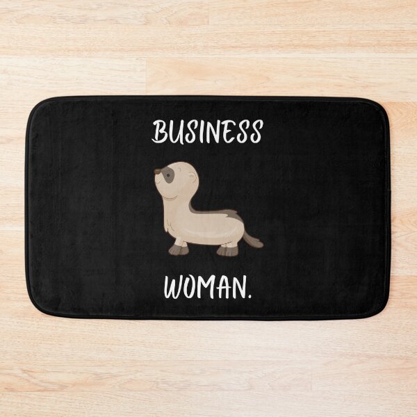 Item preview, Cute ferret joke.  “Business woman.”  (A group of ferrets is called a “business”.) designed and sold by Cosmic-Ferret.