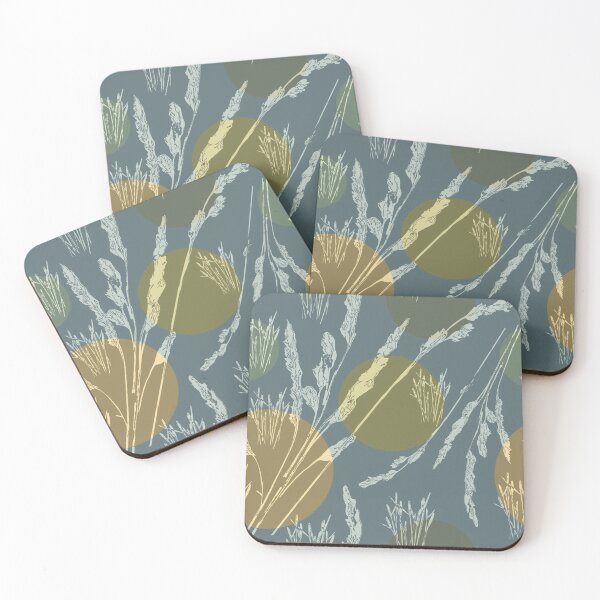Item preview, Grasses and circles in grey-blue designed and sold by Breurs.