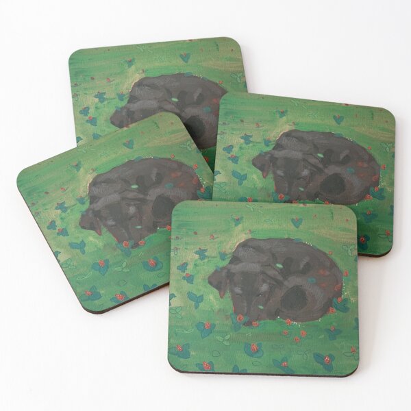 Item preview, Dog Sleeping in Strawberry Field designed and sold by wooloowooz.
