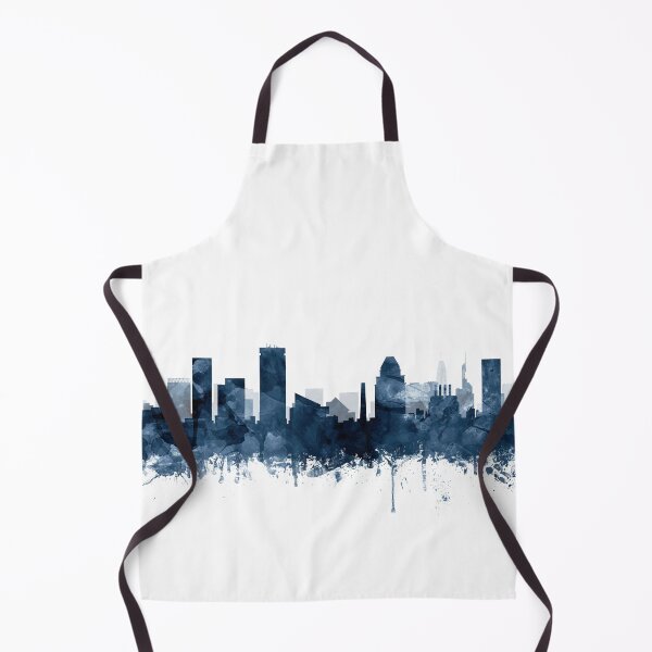 Item preview, Baltimore Skyline Watercolor Navy Blue by Zouzounio Art designed and sold by zouzounioart.