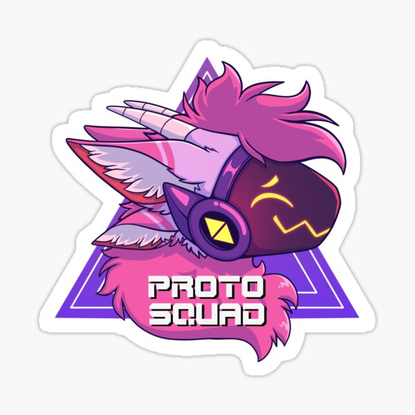 Protogen - Insert Batteries Here - Blue/Purple Sticker for Sale by  MillyD13