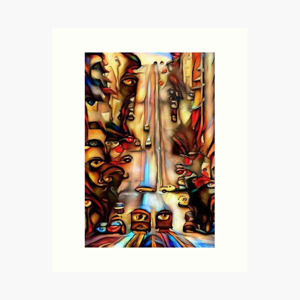 Aperçu de l'œuvre La vie sur California Street San Francisco Financial District dans Vibrant Surreal Abstract ddg006 20200421 créée et vendue par wingsdomain.