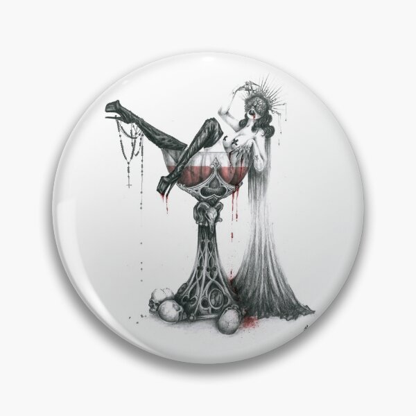 Item preview, Bloody Dita, Lady in a Martini Glass, Bloody Drink, BDSM girl in gothic cup, Gothic Aesthetic, Goth Girl, Dart Art, Vintage Witch, Sexy Vamp designed and sold by SSINAMOON.
