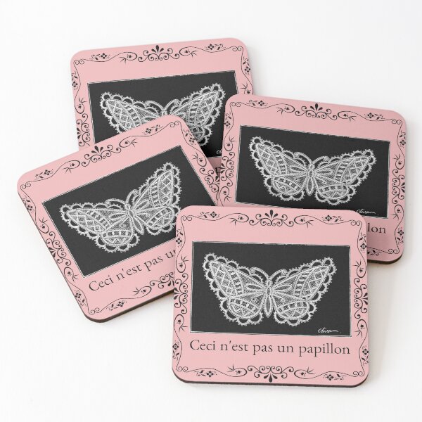 Item preview, Ceci n'est pas un papillon gothic pink design designed and sold by Phiiilo.