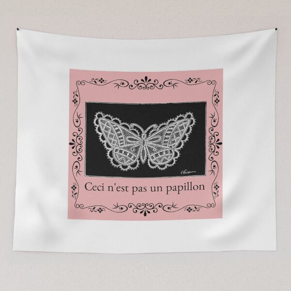 Item preview, Ceci n'est pas un papillon gothic pink design designed and sold by Phiiilo.