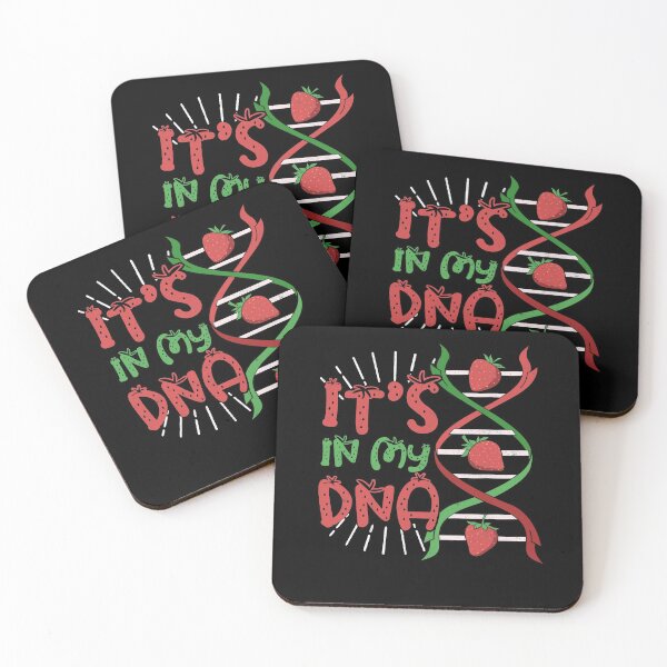 Item preview, Strawberry Summer ITS IN MY DNA Vegan Biology Nerd designed and sold by Printed-Memes.