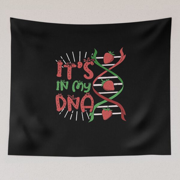 Item preview, Strawberry Summer ITS IN MY DNA Vegan Biology Nerd designed and sold by Printed-Memes.