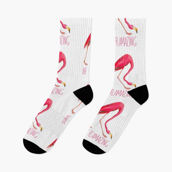 Item preview, Be Flamazing Pink Flamingo White designed and sold by birdo-art.