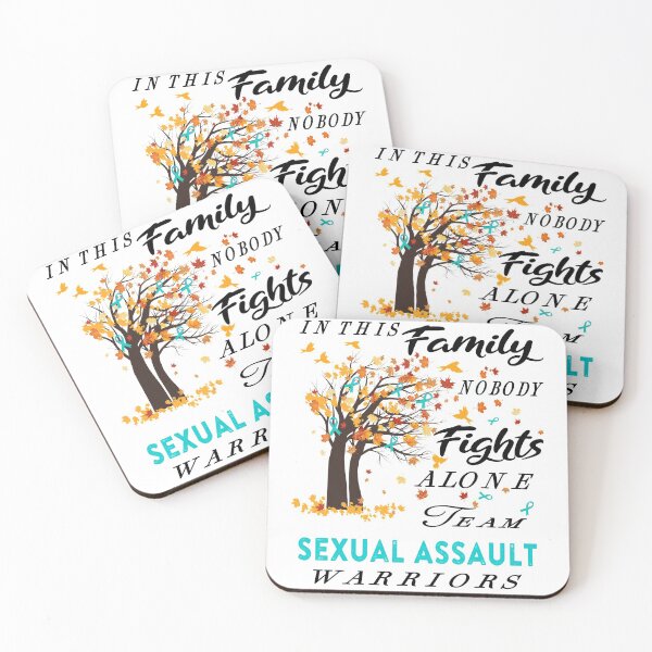 Item preview, In This Family No One Fight Alone Sexual Assault Awareness ribbon tree designed and sold by radianen.