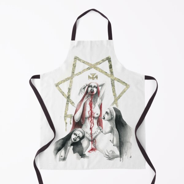 Item preview, Scarlet Goddess, Ancient Babalon, the Satan's Goddess with her slaves, sexy nuns, Occult Art, Dark Art Painting, Red Goddess, Vintage Witch, Witchy Vibes designed and sold by SSINAMOON.