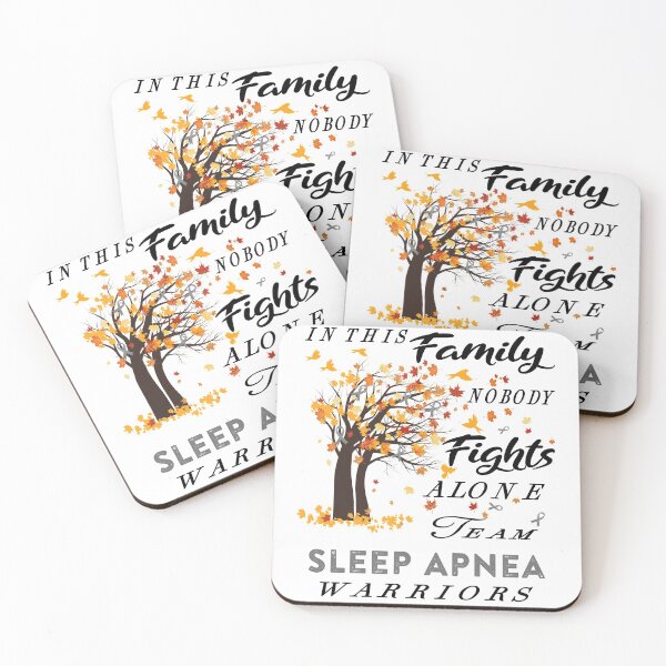 Item preview, In This Family No One Fight Alone Sleep Apnea Awareness ribbon tree designed and sold by radianen.