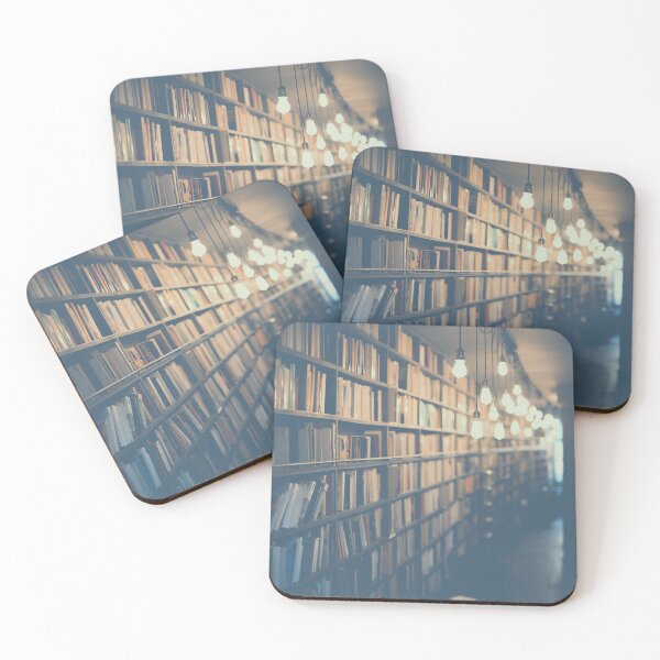 Item preview, Illuminated Bookshelves in a Bookstore designed and sold by SquishStitches.