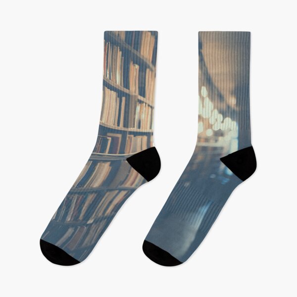 Item preview, Illuminated Bookshelves in a Bookstore designed and sold by SquishStitches.