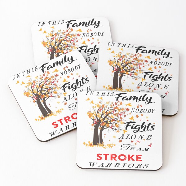 Item preview, In This Family No One Fight Alone Stroke Awareness ribbon tree designed and sold by radianen.