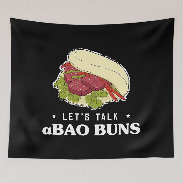 Item preview, Let's Talk Foodie Pun Asian Food Bao Buns product designed and sold by jakehughes2015.