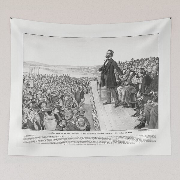 Item preview, Lincoln's Address At The Dedication Of The Gettysburg National Cemetery - November 19, 1863 designed and sold by warishellstore.