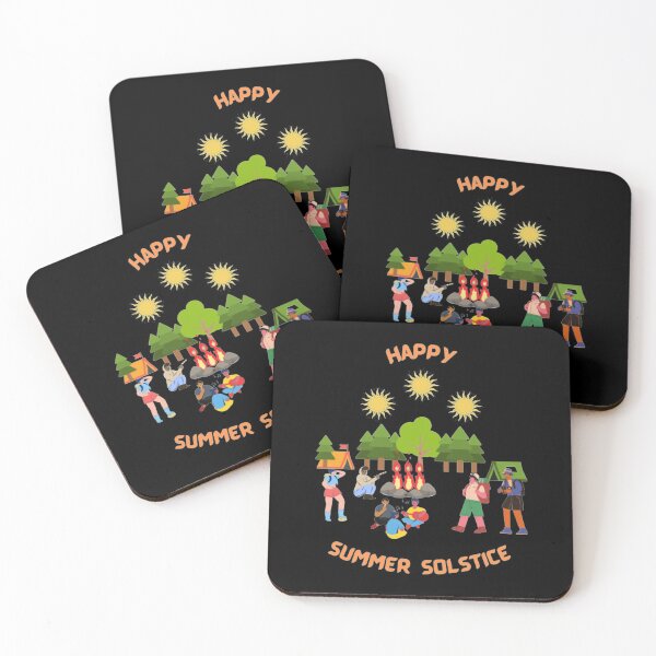 Item preview, Happy Summer Solstice Bon Fire Camping Party Vector Art designed and sold by H3designs.