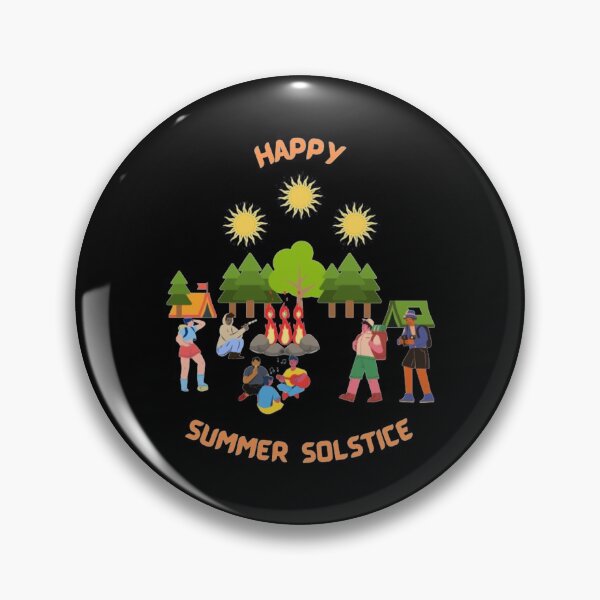 Item preview, Happy Summer Solstice Bon Fire Camping Party Vector Art designed and sold by H3designs.