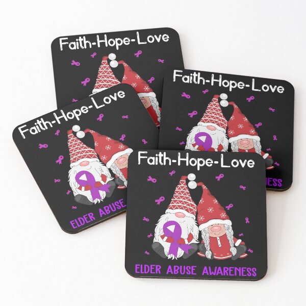 Item preview, Faith Hope Love Elder Abuse Awareness designed and sold by Sabfit.