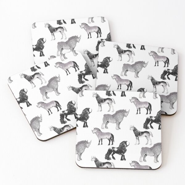 Item preview, normal unicorns (cool grey) designed and sold by a.j. bartoe.