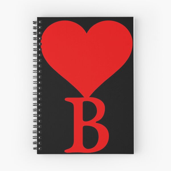 Item preview, Heart with letter initial B || Black backgroung designed and sold by ronaldsonou.