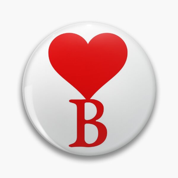 Item preview, Heart with letter initial B designed and sold by ronaldsonou.