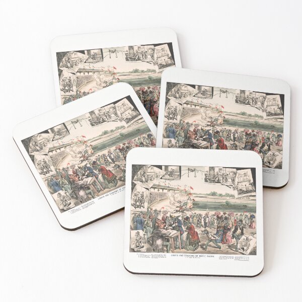 Item preview, Animals Watching A Horse Race - Lights and Shadows Of Horse Racing - 1890 designed and sold by warishellstore.