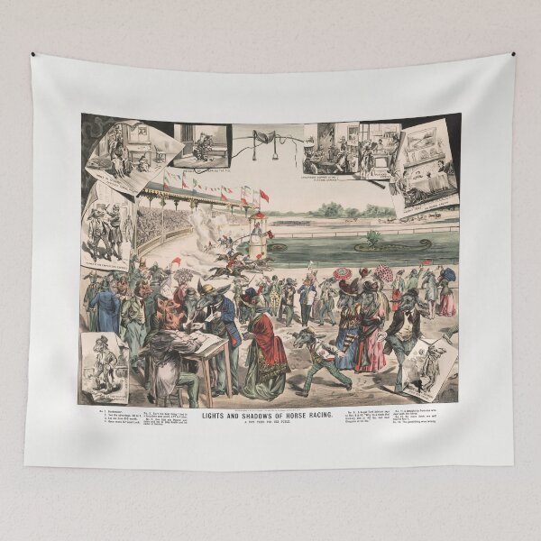 Item preview, Animals Watching A Horse Race - Lights and Shadows Of Horse Racing - 1890 designed and sold by warishellstore.