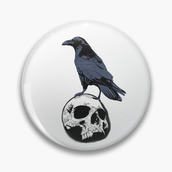 Item preview, Raven skull designed and sold by RuaBelle.