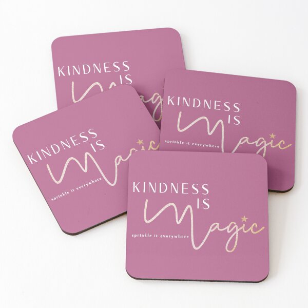 Item preview, Think happy thoughts - Soft and subtle Kindness is Magic.  Caroline Laursen original designed and sold by Caroline Laursen.