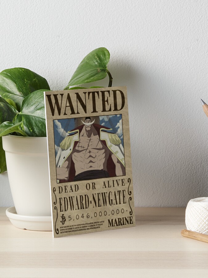 Edward Newgate Whitebeard One Piece Bounty Wanted Poster Art Board Print By Patrika Redbubble