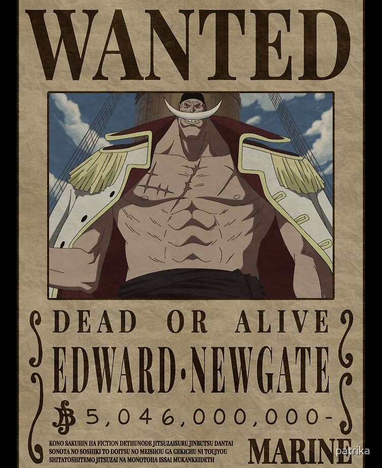 Edward Newgate Whitebeard One Piece Bounty Wanted Poster Ipad Case Skin By Patrika Redbubble