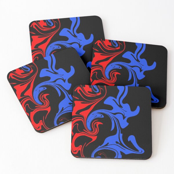 Item preview, Swirling Smoke Red & Blue Abstract designed and sold by JJPhoenixArt.