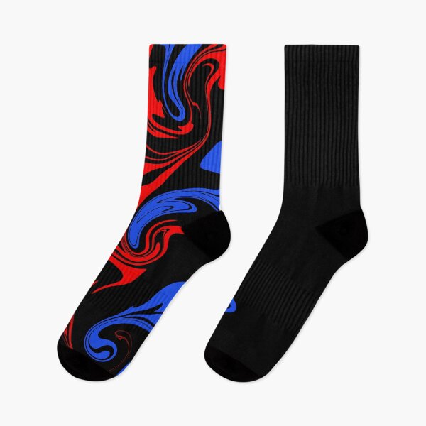 Item preview, Swirling Smoke Red & Blue Abstract designed and sold by JJPhoenixArt.