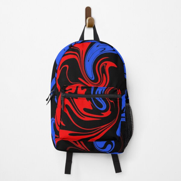 Item preview, Swirling Smoke Red & Blue Abstract designed and sold by JJPhoenixArt.