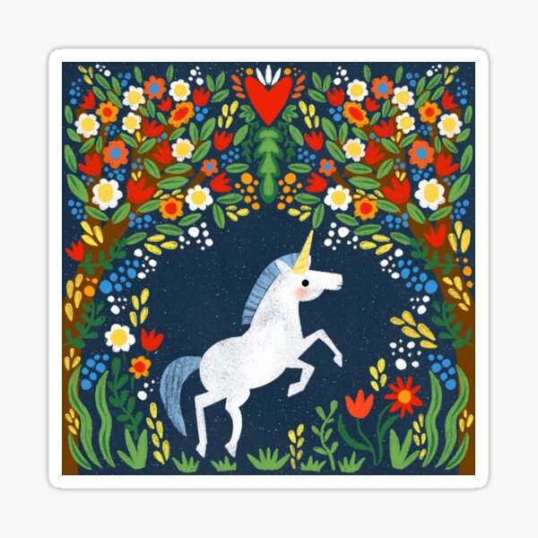 Folkish Unicorn Sticker