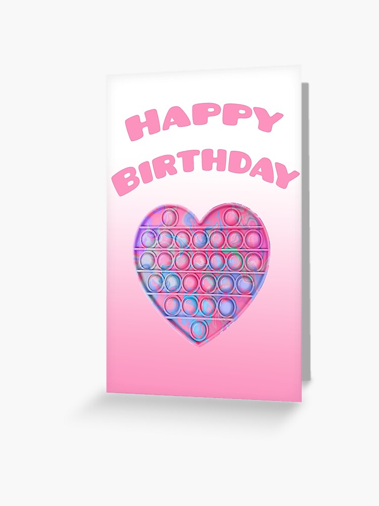 Happy Birthday Poppit Fidget  Greeting Card for Sale by