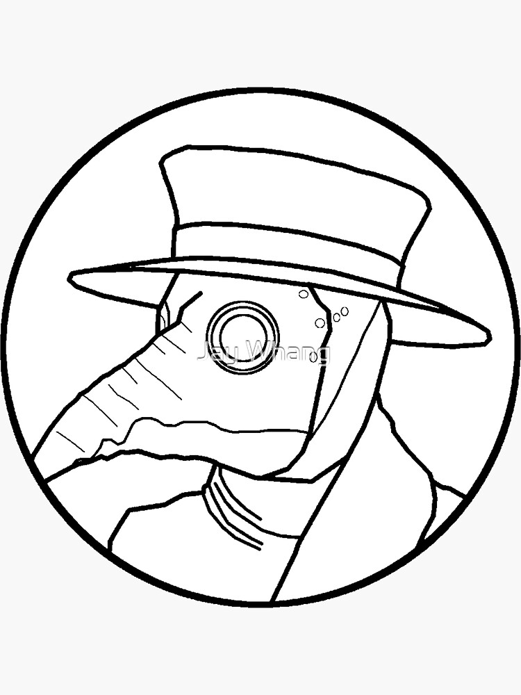 Plague Doctor Circle (White) by Jay-Whang-Arts