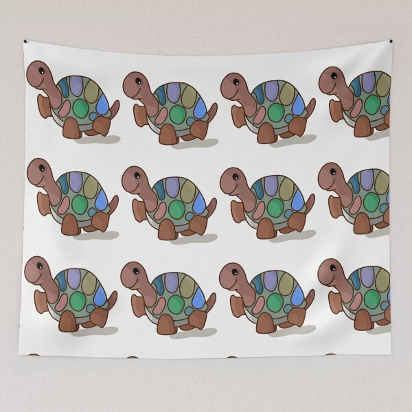 Item preview, Cute turtle colorful in working and smile on white background designed and sold by WP-7824.